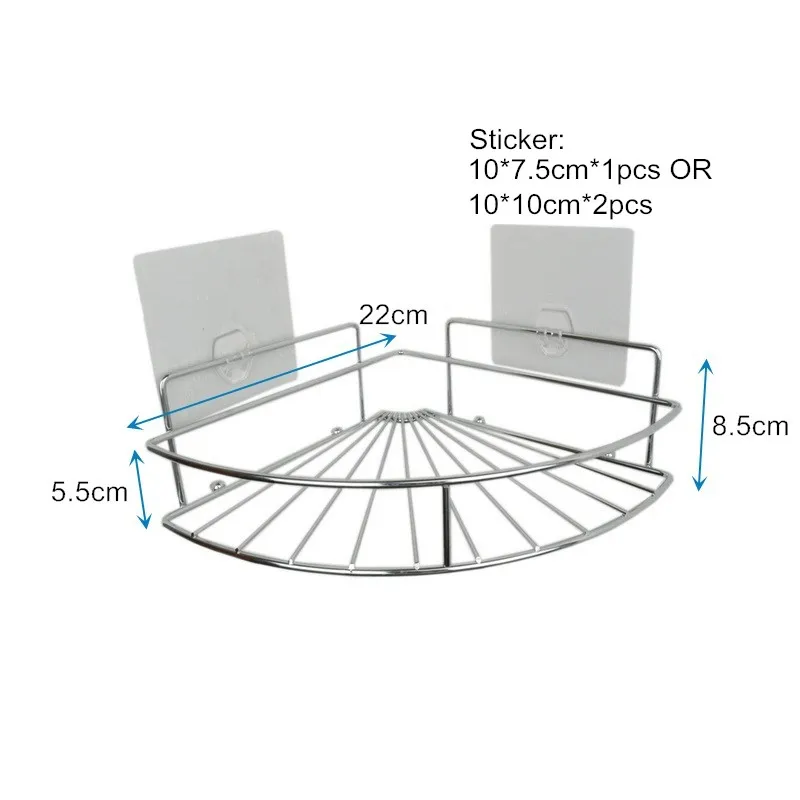 Removable metal corner storage baskets