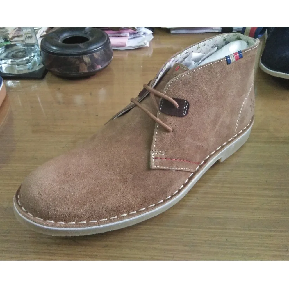 Коричневые повседневные Замшевые Кожаные стильные ботинки на шнуровке SAN CRISPINO-пустынные ботинки для мужчин на подошве из термоэластопласта