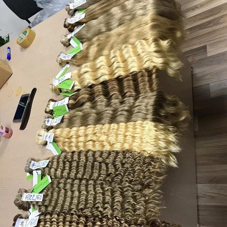 Diffrent Color Machine Weft Raw Vietnamese High Quality  Wavy Hair