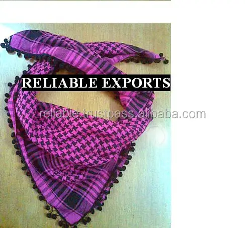 ARAFAT SCARF WITH POMPOM