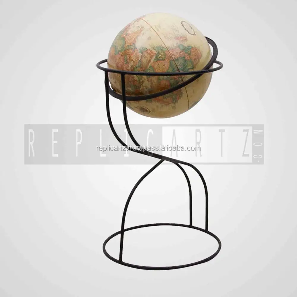 Metal Floor World Globe Educational Interactive Globe for Home Decor Office Desktop