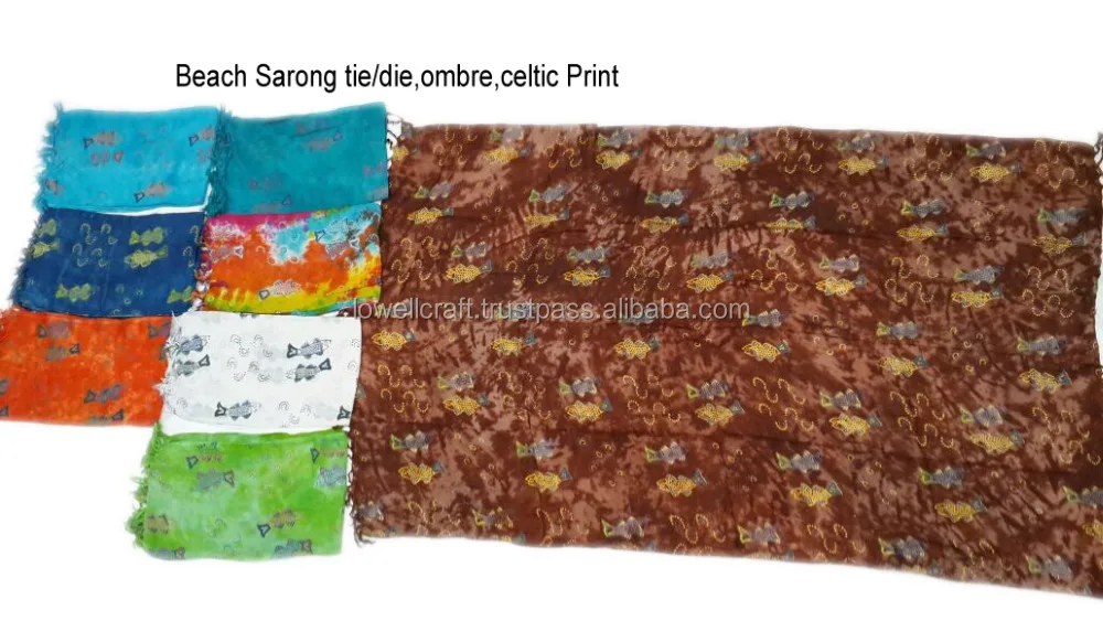 Beach Sarong Cover Up Wrap Bikini Swimwear Dress Women tie dye Pareo