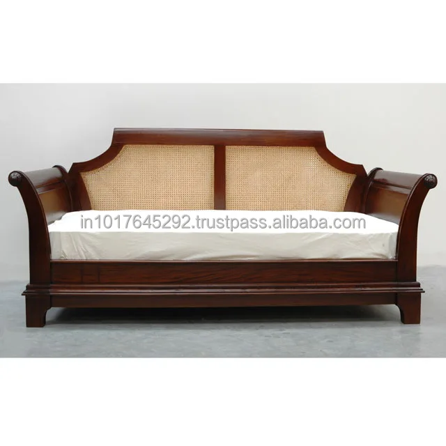 
 Деревянный резной диван в античном американском стиле, роскошный винтажный диван из тикового дерева для гостиной, деревянный шезлонг  