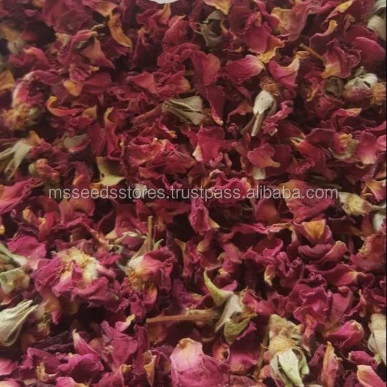 Dried Red Rose Buds and Petals
