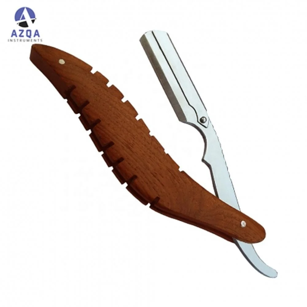 Custom Barber Salon Straight Cut Throat Wet Shaving Razor Single Finger Ring Handle straight handle barber razors