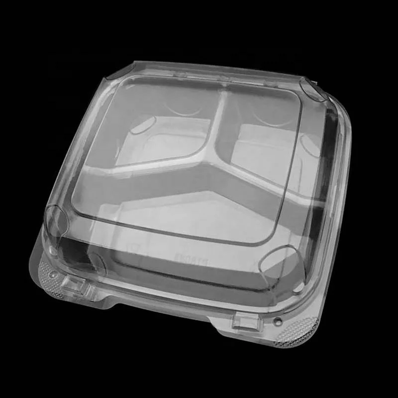 
high quality disposable divided plastic pet clear salad bowl 