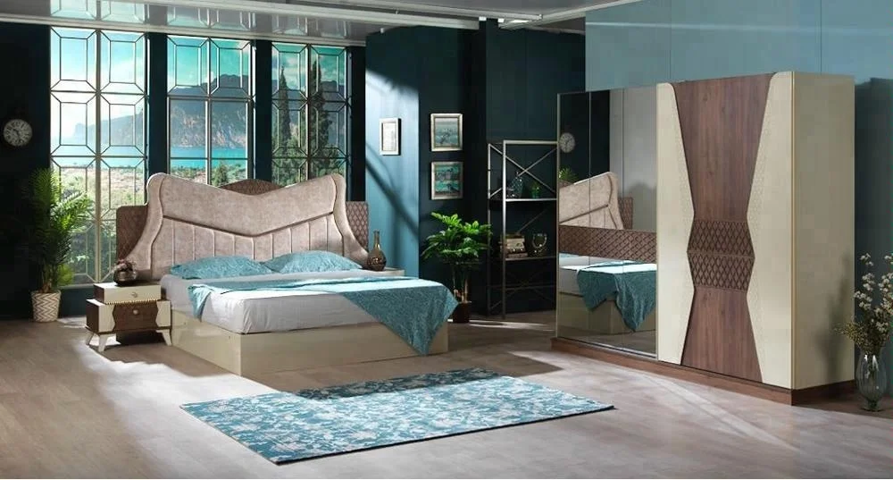 Kehribar bedroom set smart furniture Painting mdf clear finishing European standard