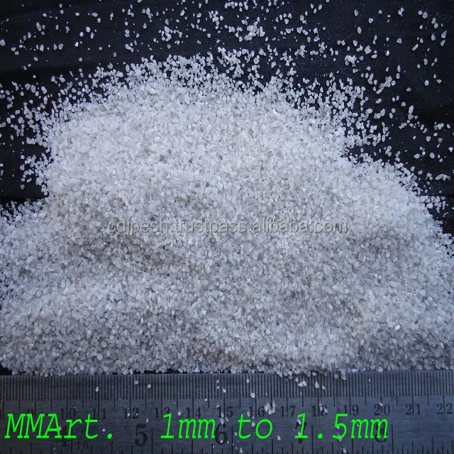 Natural river washed white silica sand supper granules round silica sand powder
