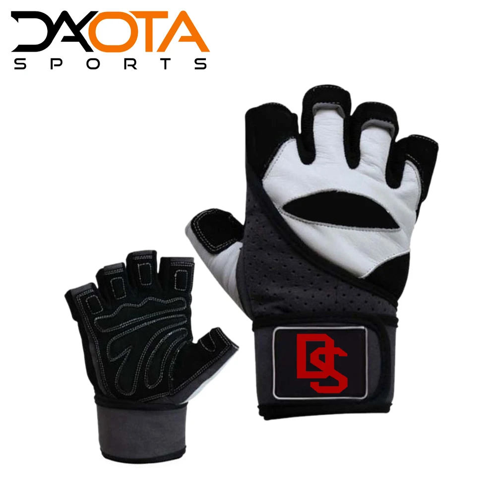 Перчатки унисекс для фитнеса с половинками пальцев тяжелой атлетики дышащий кожаный дизайн тренажерного