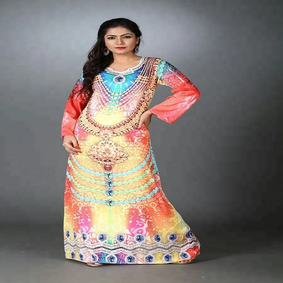 Decent very fancy kaftans/New Year Special Order choice manufactured modern digital print design African style long kaftan dress