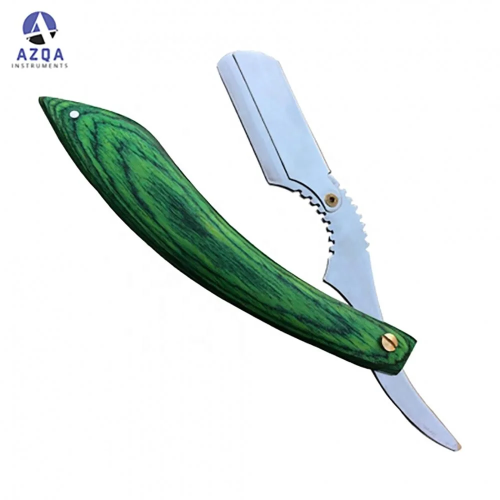 Custom Barber Salon Straight Cut Throat Wet Shaving Razor Single Finger Ring Handle straight handle barber razors