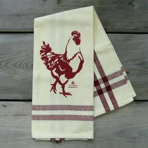 wholesale Custom 100% cotton Waffle embroidery kitchen tea towels