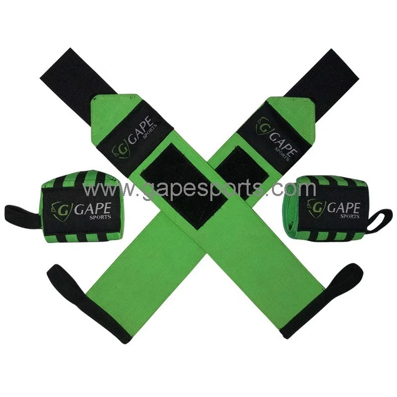 Oem Wholesale High Quality Elastic Weight Lifting Wrist Wraps Custom Logo Weight Lifting Wrist Straps Gym Wrist Wraps