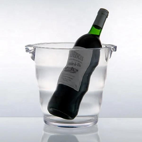 
BPA free Plastic PS SAN AS Acrylic Wine ice bucket 