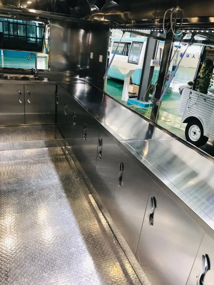 
2019 new design stainless steel airstream food trailer electric cargo bike hot dog cart catering trailers for sale 