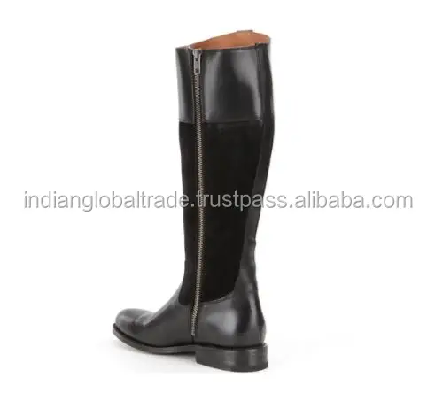 High Quality Suede And Leather Tall Boot For Women Pure Leather Riding Boots Boots Horse Riding