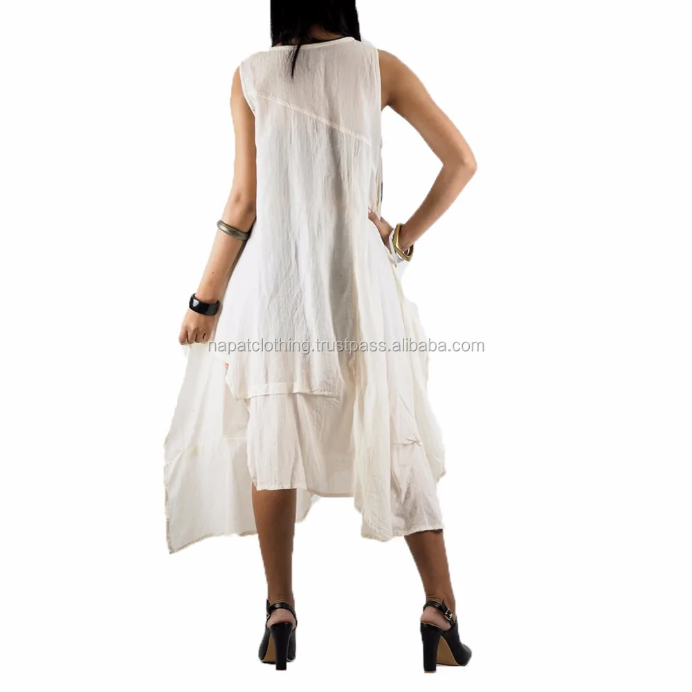 NAPAT Casual Korea Summer Painted Easing Mid-Calf Length Dress