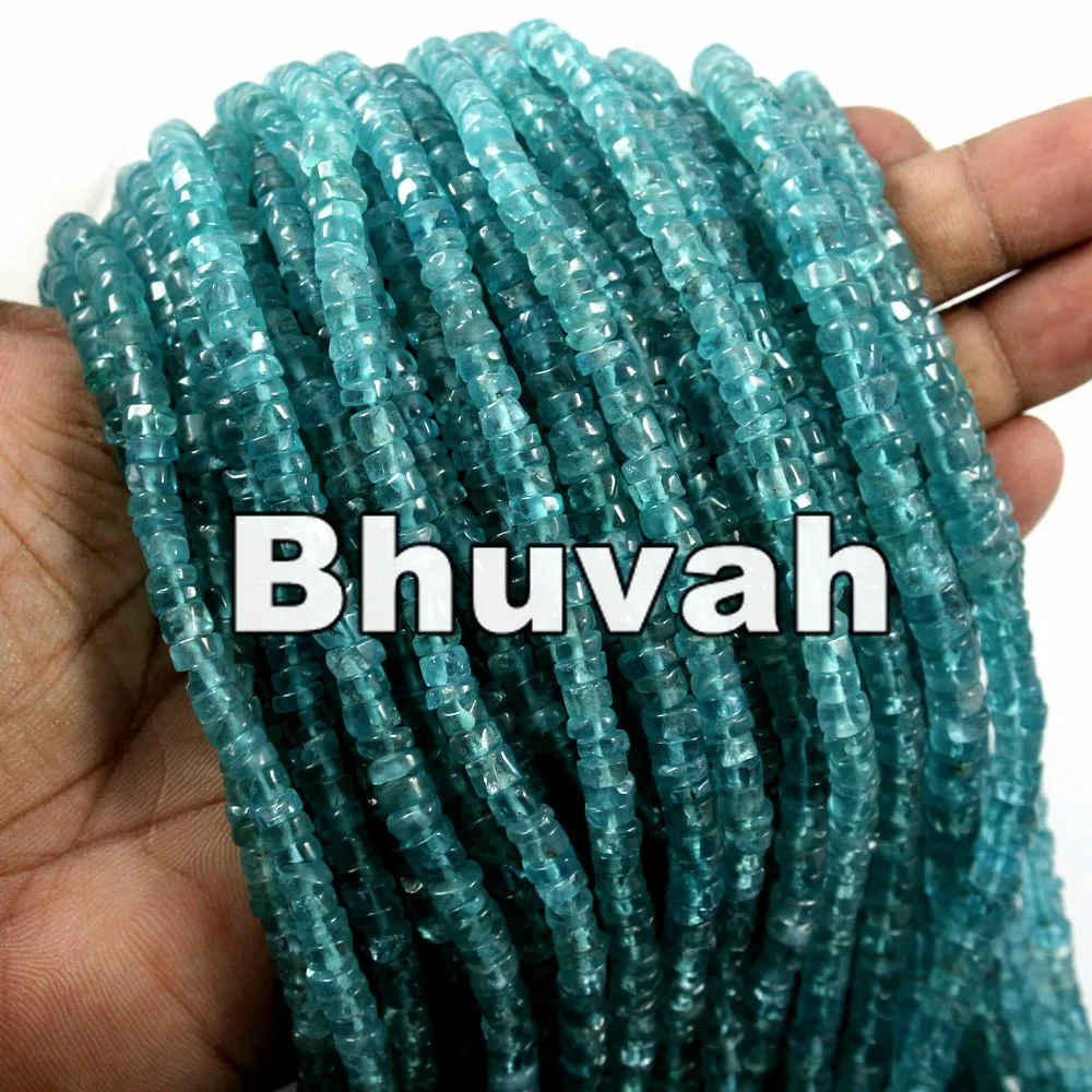 Apatite Tyre Shape Semi Precious Gemstone Beads Strand Wholesale Lot Wife Gift