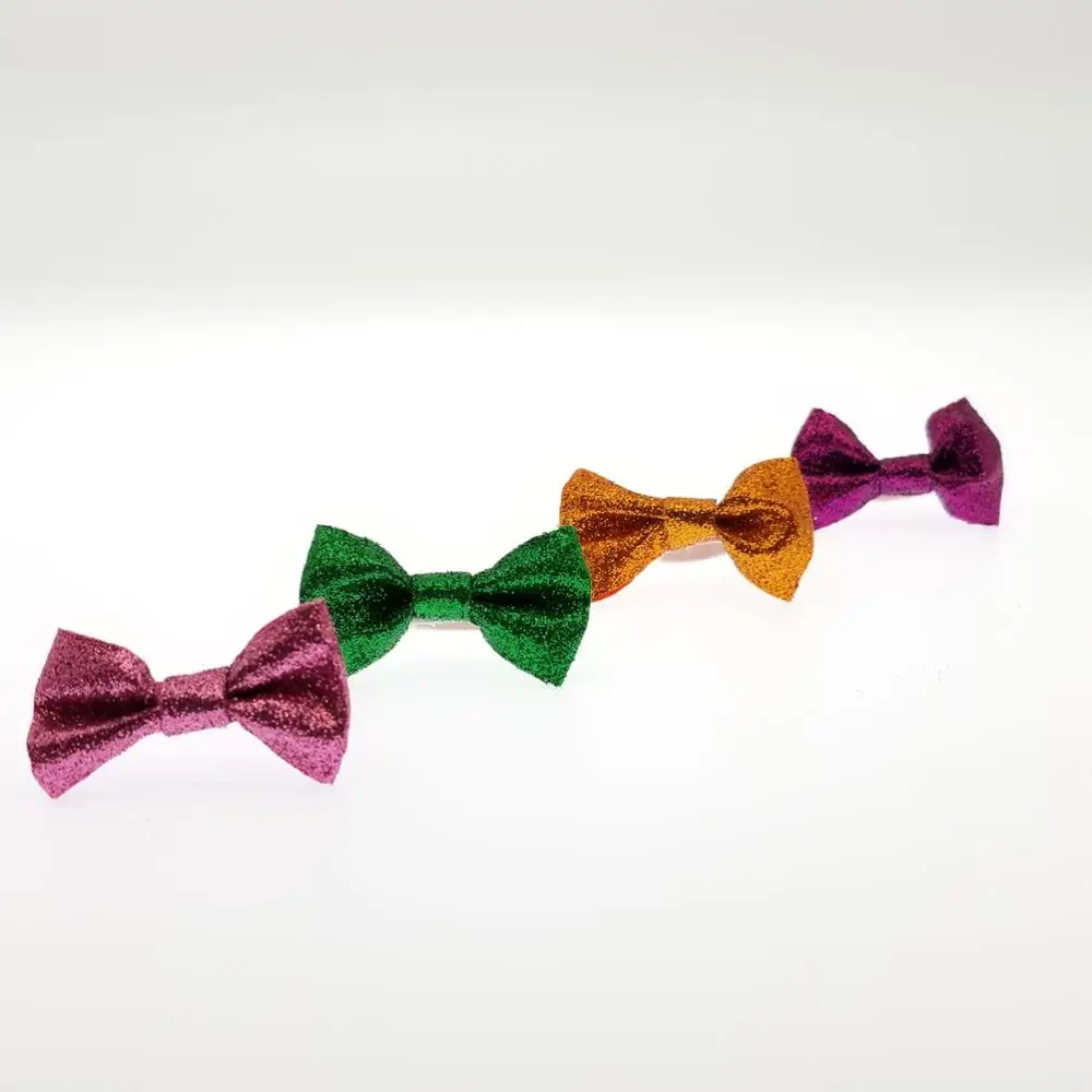 Разноцветный Блестящий галстук-бабочка с эластичной петлей, светящаяся в темноте лента для косметического Бабочка для бутылки