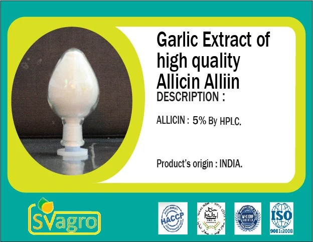 Garlic Extract Allium Sativum Seed Powder Herbal Extract Cool Dry Place Solvent Extraction Light Yellow Brown Food SVA-AS 022