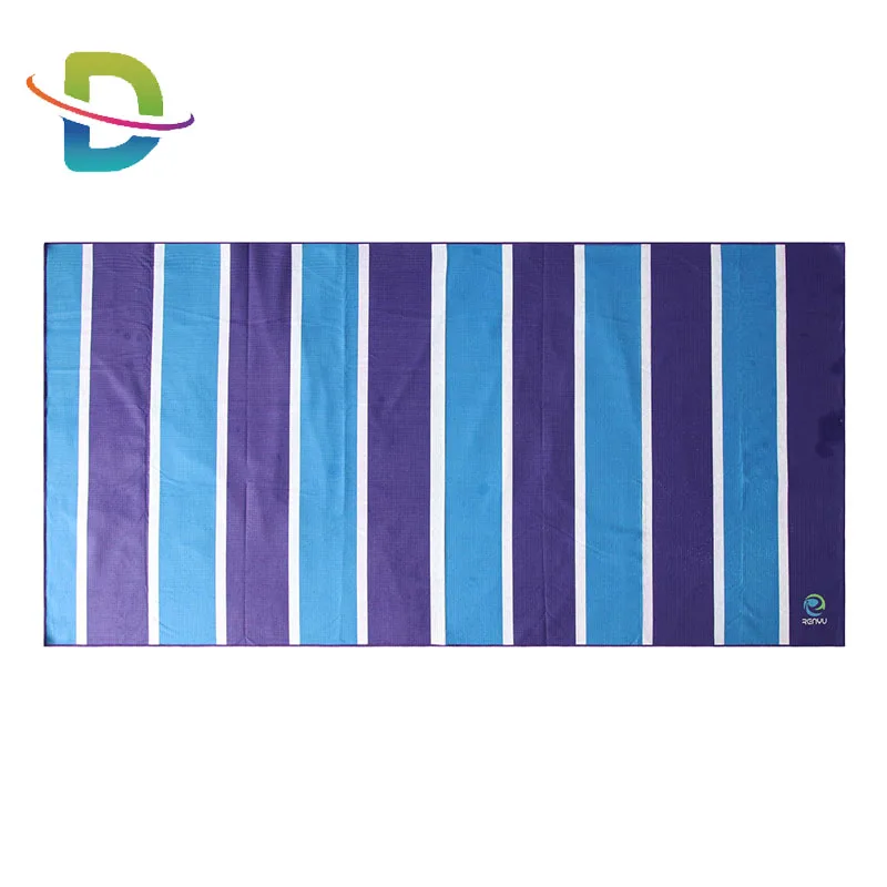 sand free waffle weave beach towel custom large size sublimation printing 100% polyester microfiber beach towel