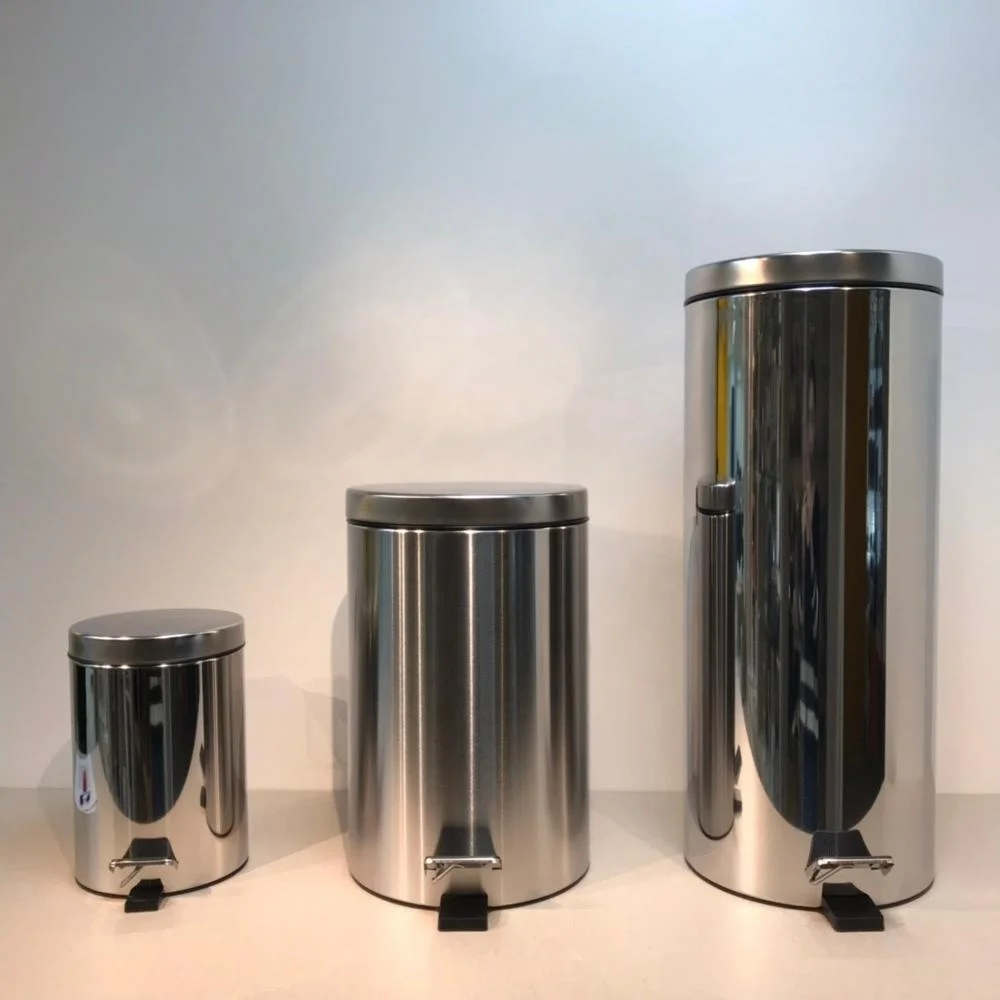 [Holar] Taiwan Made 3L to 30L Stainless Steel Step Trash Can with Pedal