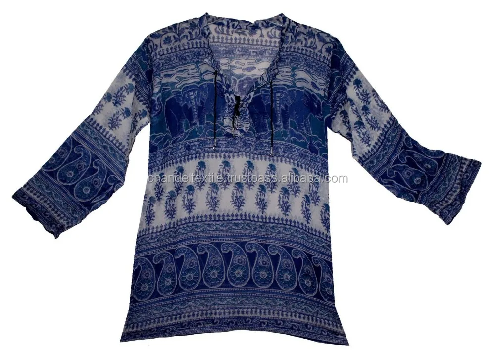 Indian boho cotton ethnic TOP HIPPIE vintage look TUNIC Dress Tunic Floral Animals Bollywood cotton blouse tunic top kurtis