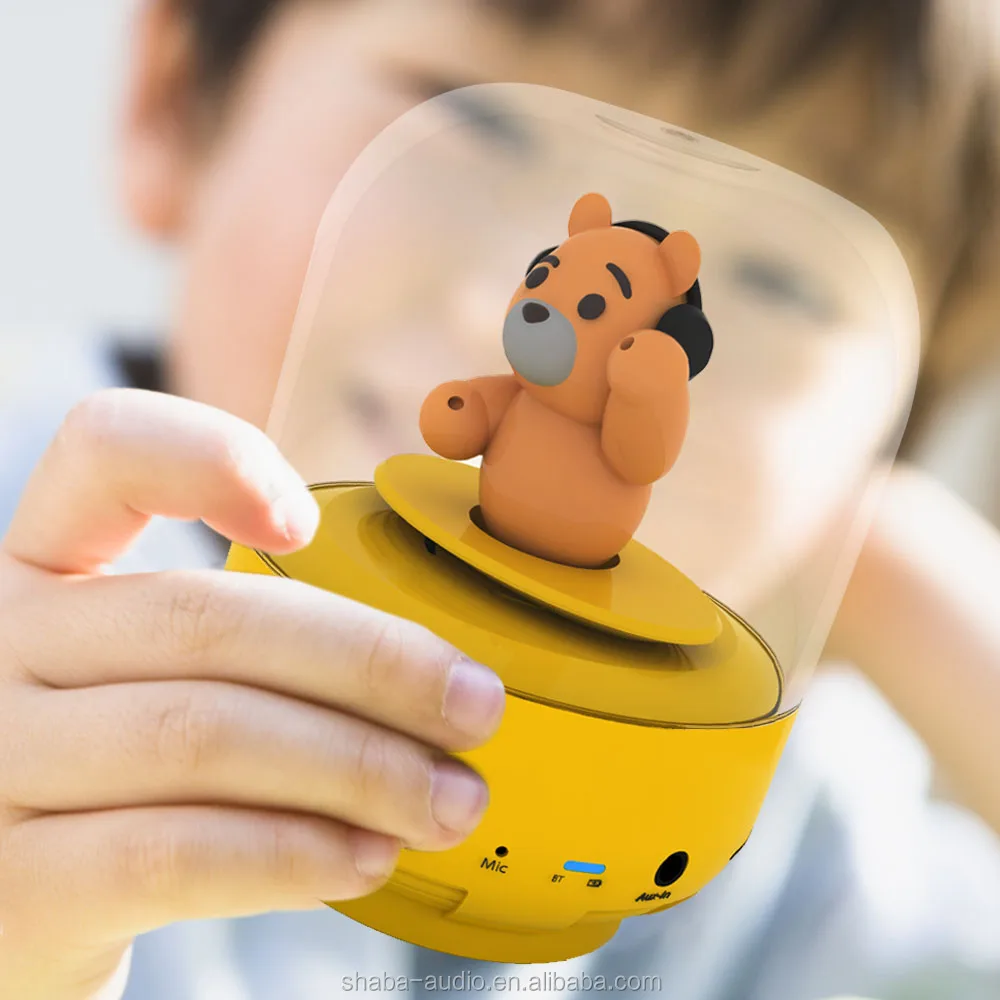 Baby white noise speaker ,Shaba bell Jar animal pet mini wireless speakers, cute musical baby toy.