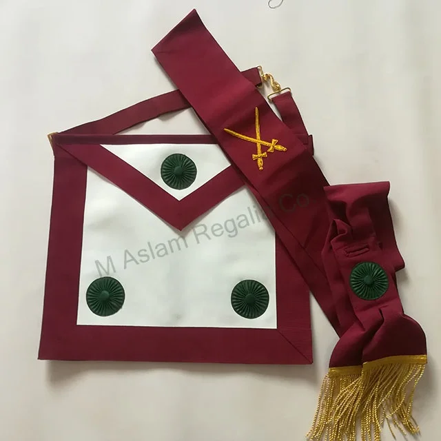 Provincial Steward Master Mason Leather Apron , Rosettes Apron