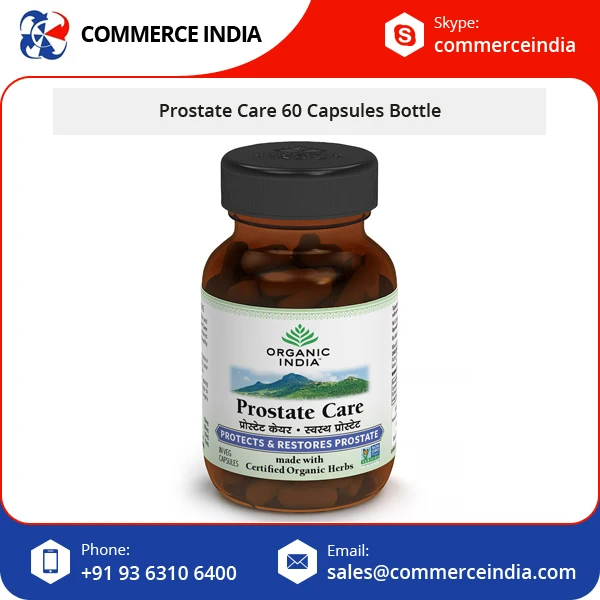 Organic India Prostate Care 60 Capsules Bottle Available at Low Export Price