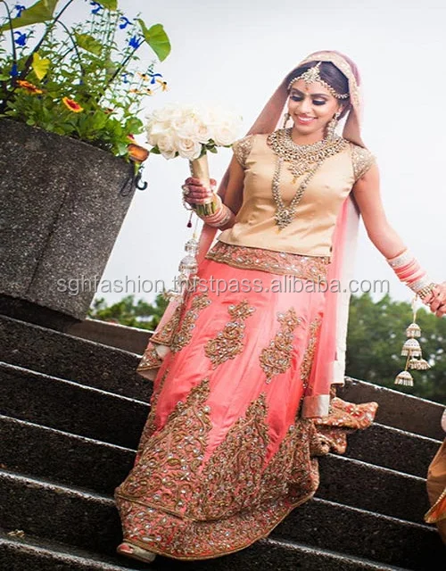 
Pink bridal wedding lehenga choli 2018 
