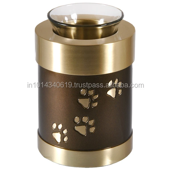 brass tea light cremation urn