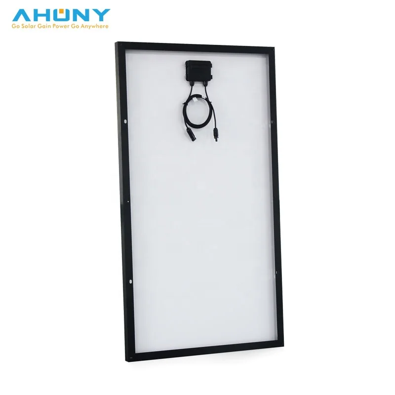 Glass solar panels 200 watt for on grid solar system power plant workshop factory roof