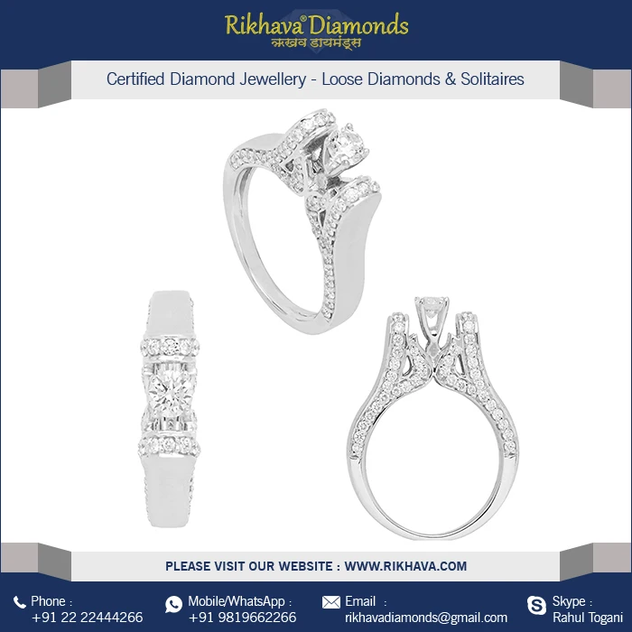 Best Fashion 18kt White Gold Diamond Ring Quality Assured New Design for Engagement Wedding Anniversary or Party