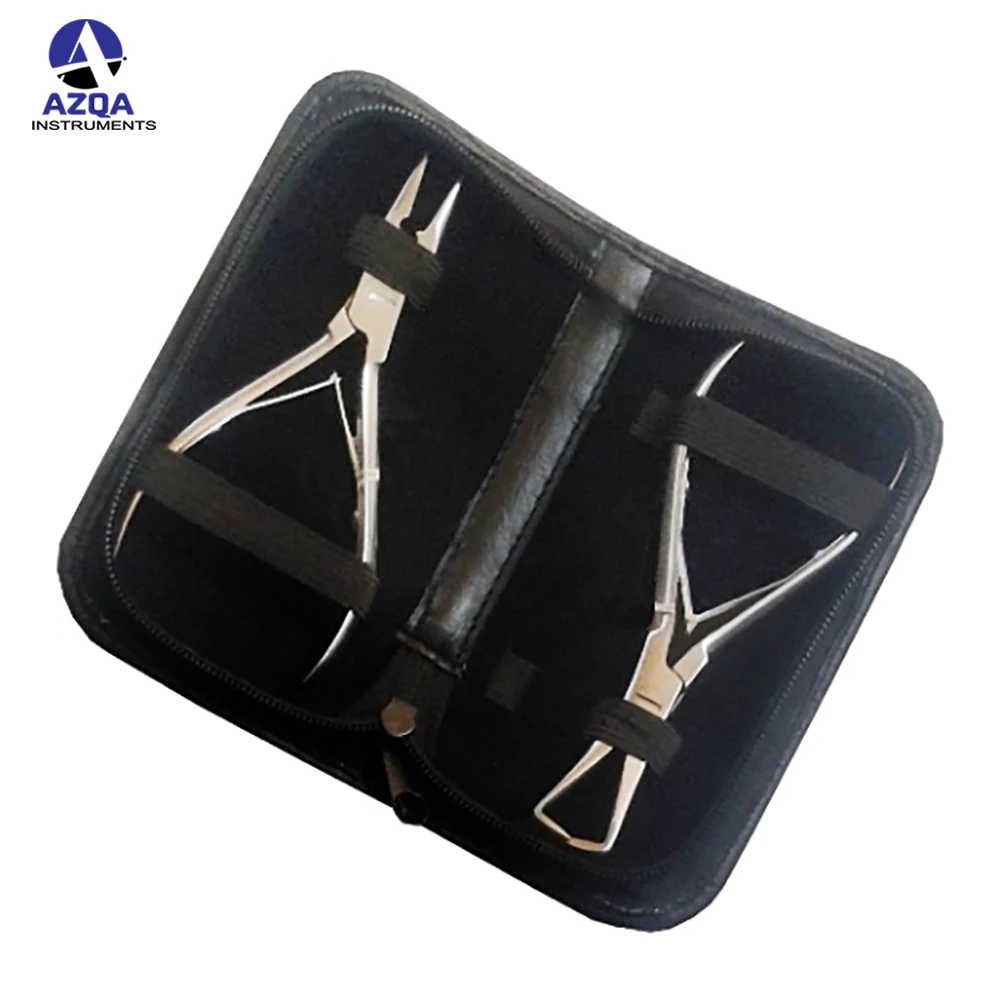 Body piercing Forceps kit 14 PCS Pedicure / Manicure Set Nail Clippers Cleaner Cuticle Grooming Kit Case