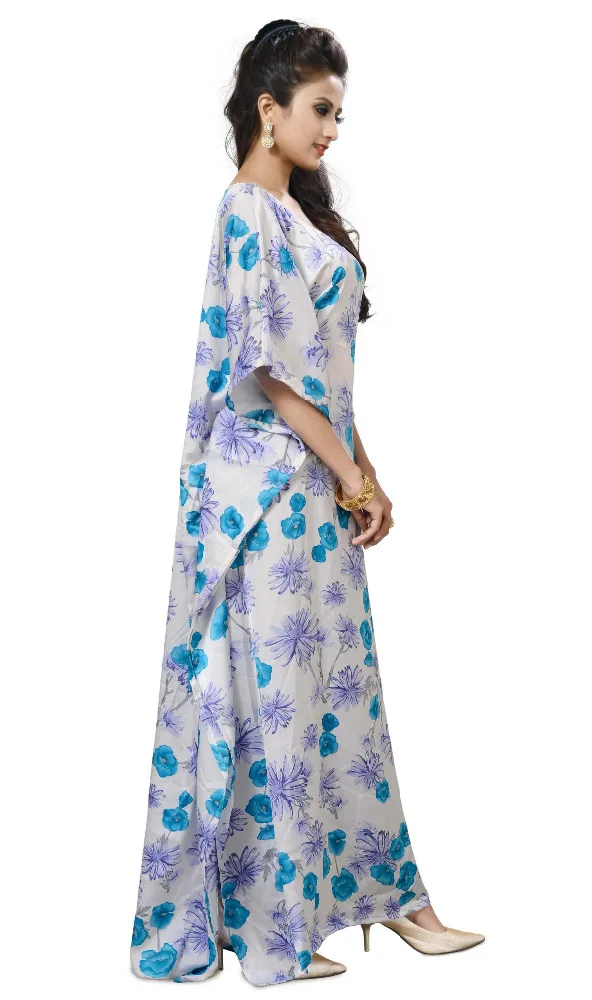 Casual Wear Floral Printed Kaftan 2017 / Women Plus Size Wear Kaftans / Ladies Ankle Length Daily Wear Kaftans (kaftans 2017)