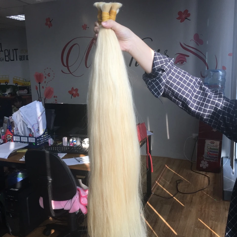Blonde Human Hair Bundles Natural Looking Virgin Human Hair New Products