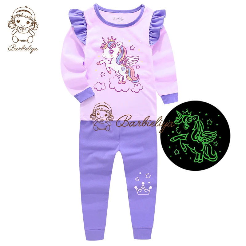 
v-unicorn girls pyjamas sleepwear cartoon long sleeve nightwear boutique cotton boy girl pajamas kids night wear 
