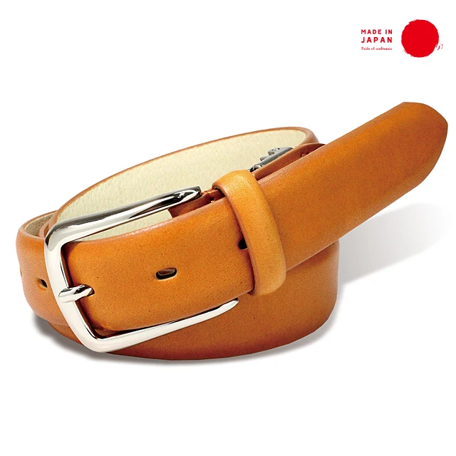 
[ TOCHIGI LEATHER ] 30mm Non Seam Belt luxury belt men genuine leather - made in Japan 