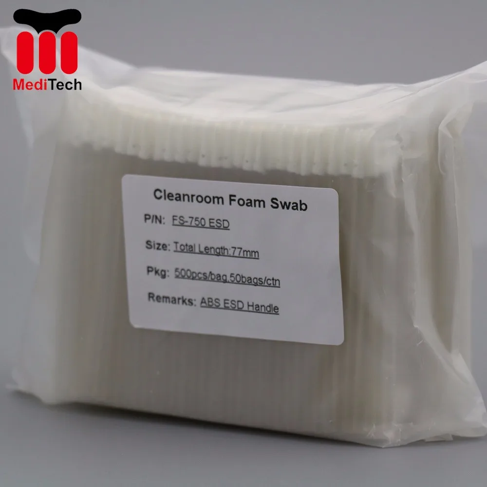 Anti-Static Dust-Free Single Head Pointed Conical Sponge Industrial Cleaning Swab