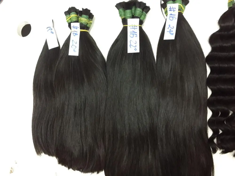 100% HUMAN HAIR BULK STRAIGHT NATURAL HAIR EXTENSION