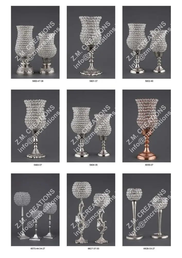 Wedding & Home Decorative Crystal Candle Holder  Set Tea Light Candle Holder Votive For Home Living Room Luxury Candle Container