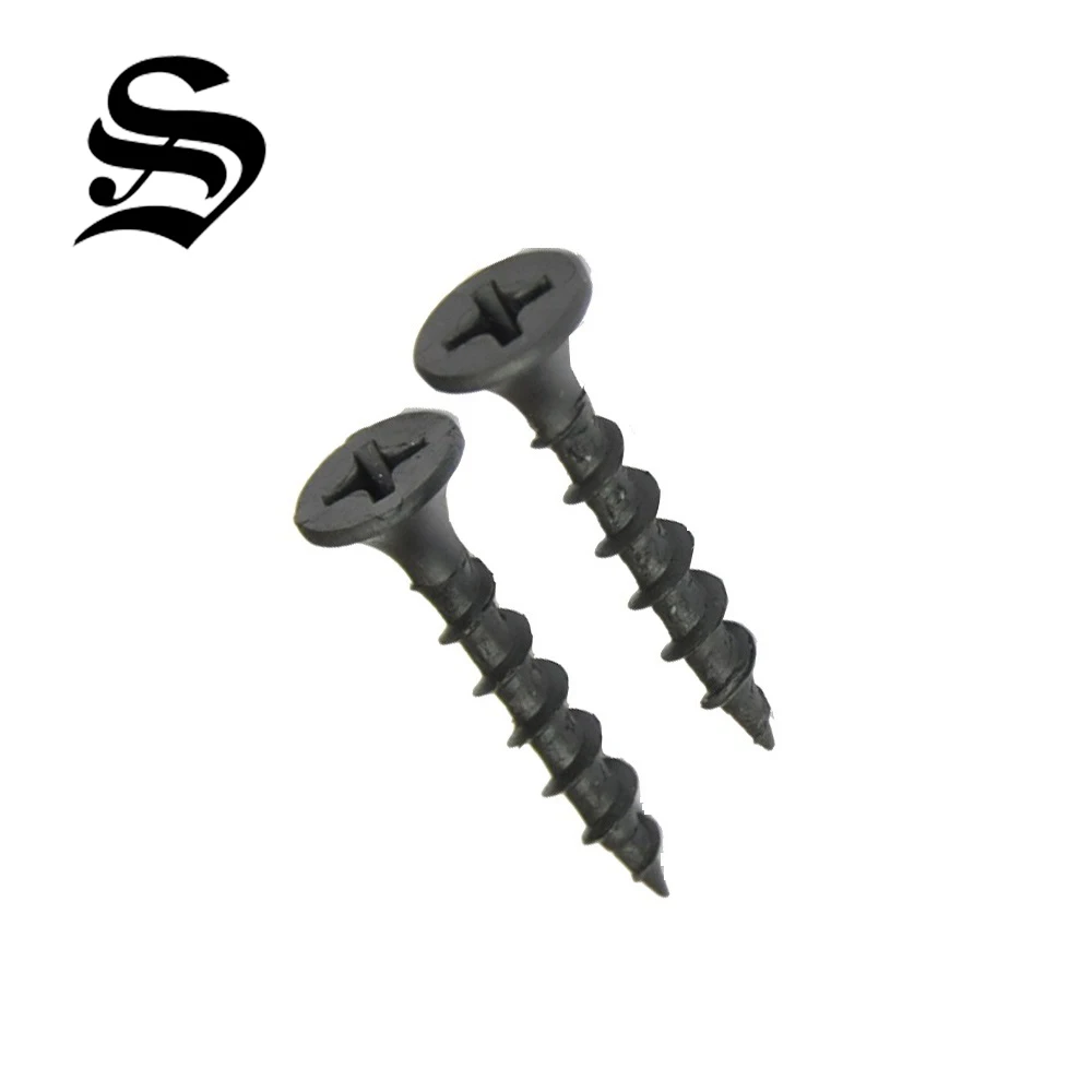 
Coarse thread or fine thread Taiwan black phosphated Steel Drywall Screw 