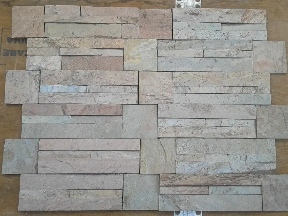 Indian Golden Slate Ledge Stone Stack Wall Cladding Panels Decorative Exterior Interior Culture Wall Cladding Stone Natural