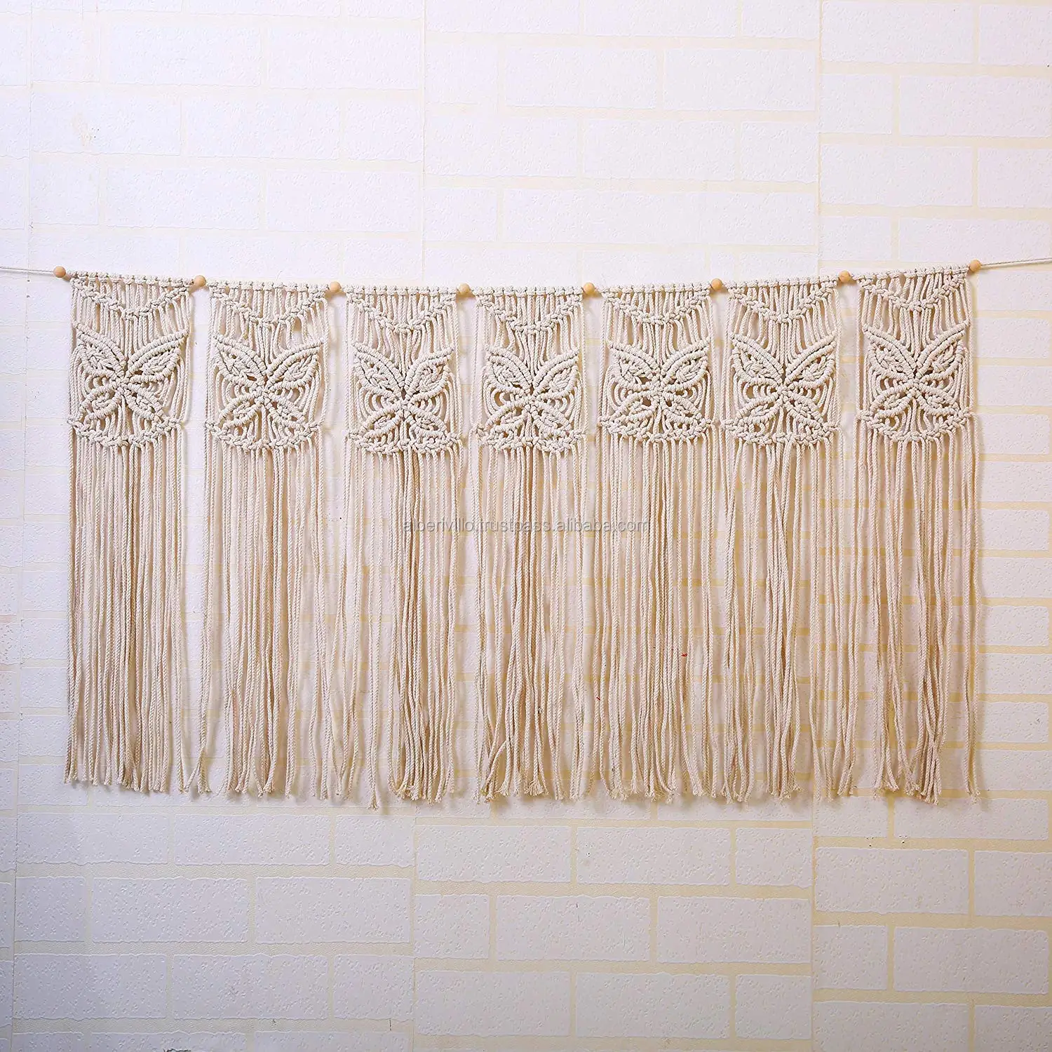 Large Cotton Rope Curtain Wedding Backdrop and Wedding ArchHandwoven Macrame Wall Curtains Made in India