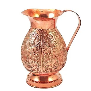 WHOLESALE  EMBOSSED COPPER WATER PITCHER HOME & KITCHEN TABLE TOP DECORATION WATER JUG