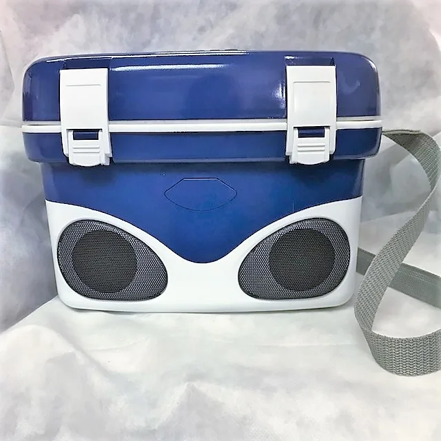 Mini music cooler box with built in wireless speaker and rechargeable battery  for outdoor