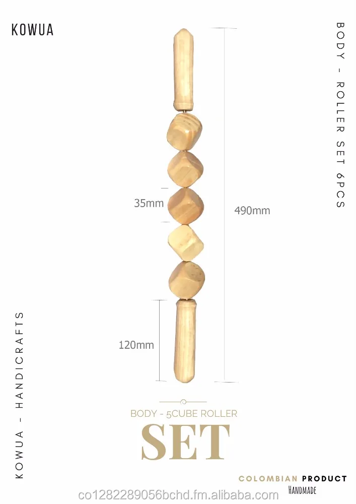 
Roller Massager, Wood Therapy Tools, Shoulder and Back Massager 