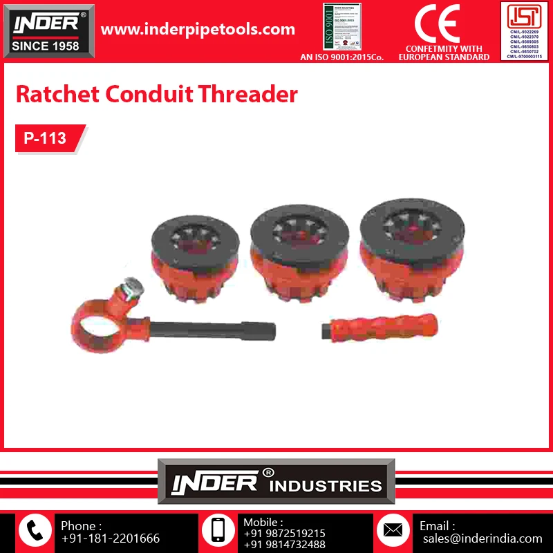 Conduit Pipe Ratchet Threading Machine Pipe Fitting Screw Inserts Nut Plastic at Best Price