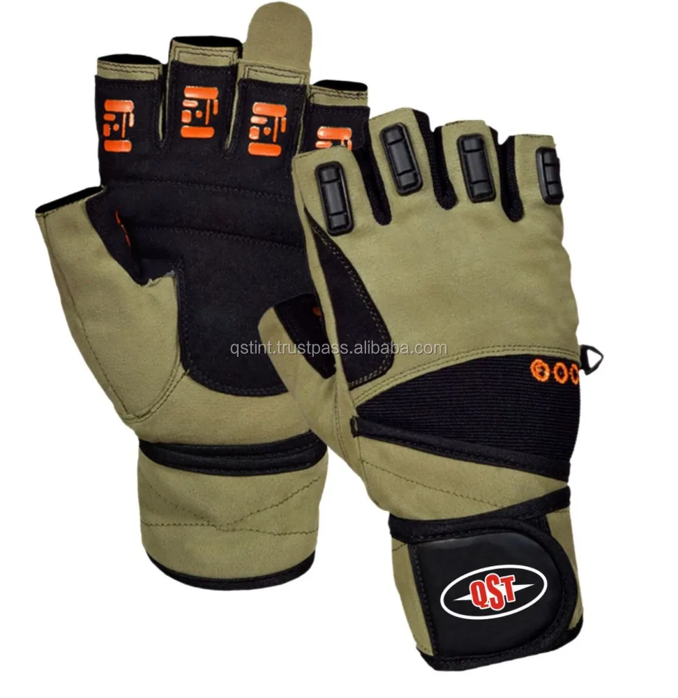 Breathable Cowhidegym Training Gloves Weight Lifting Gloves Fitness Long Wrist Sports Customized OEM Unisex PK XS to XXL